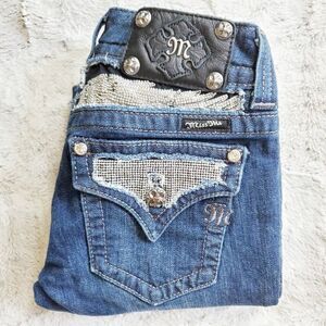 Miss Me Studded Angel Wings Skinny | 26